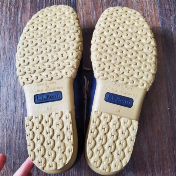 L.L Bean Navy Blue Tan Short Duck Boot 8 - Picture 7 of 8